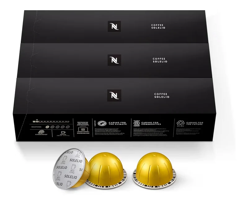 Nespresso Capsules Vertuo, Solelio, Mild Roast Coffee - (30 Ct )Coffee Pods Brews (7.8 oz.)