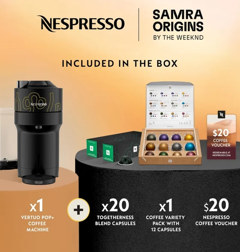 Nespresso Vertuo Pop+ Coffee & Espresso Maker by De'Longhi, Double Espresso, Light Roast - 20CT Pods