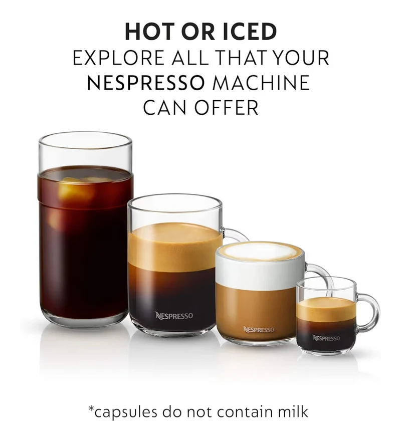 Nespresso Capsules Vertuo, Double Espresso Scuro, Dark Roast Espresso Coffee,Brews 2.7oz. - 30CT Coffee Pods