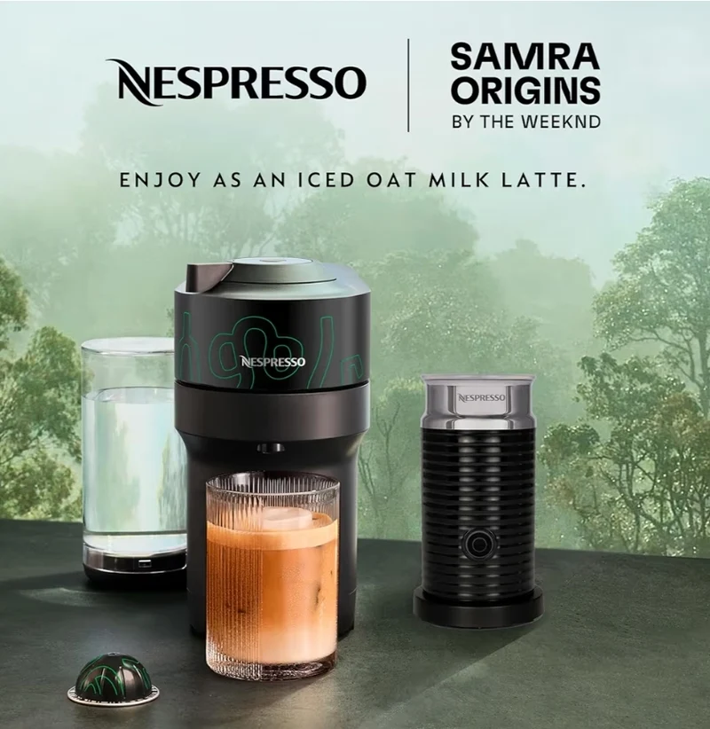 Nespresso Vertuo Pop+ Coffee & Espresso Maker by Breville + Aeroccino3 Milk Frother with 20 CT Coffee Pods