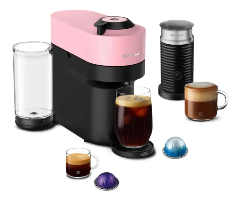 Nespresso Vertuo Pop+ Coffee and Espresso Maker by De'Longhi with Milk Frother - Candy Pink
