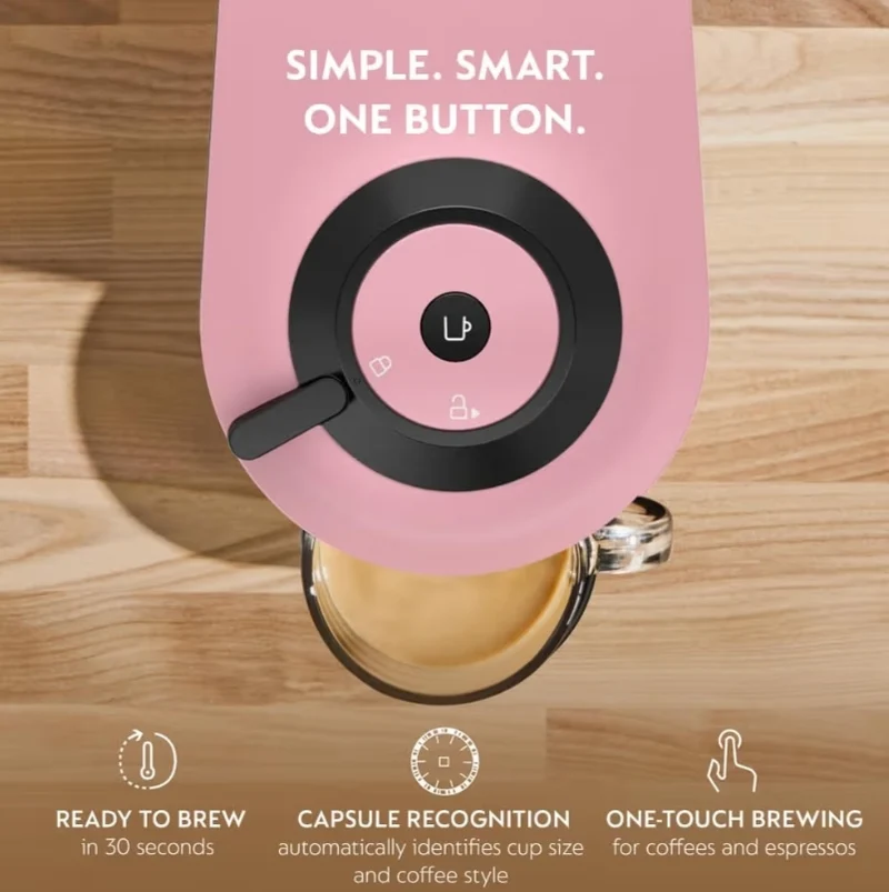 Nespresso Vertuo Pop+ Coffee and Espresso Maker by De'Longhi with Milk Frother - Candy Pink