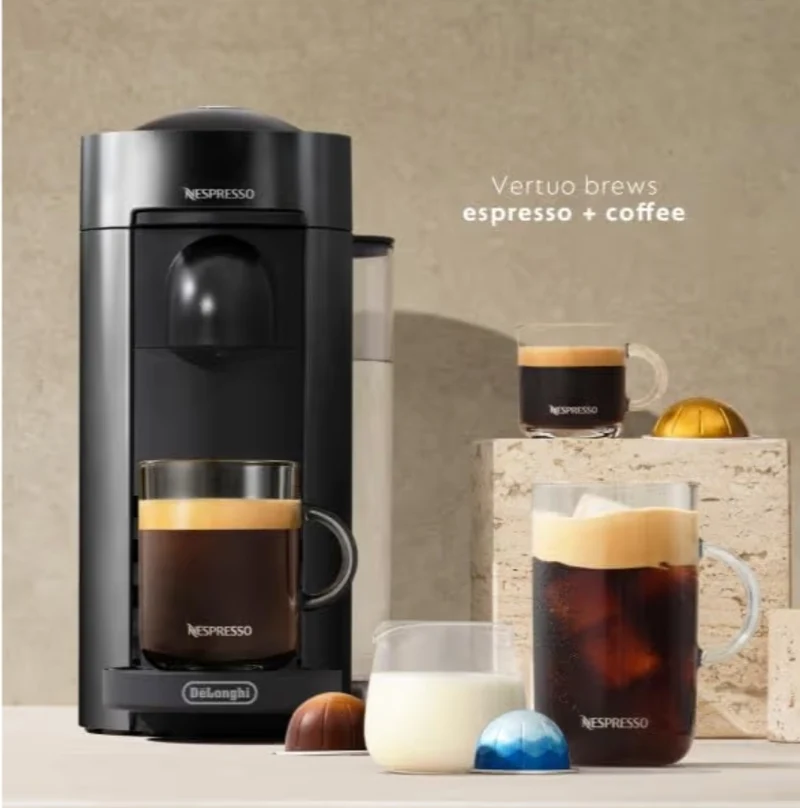 Nespresso Vertuo Plus Coffee and Espresso Maker By De'Longhi - Ink Black