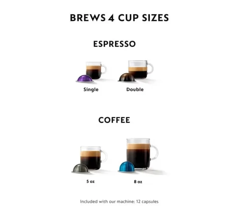 Nespresso Vertuo Plus Coffee and Espresso Maker By De'Longhi - Ink Black