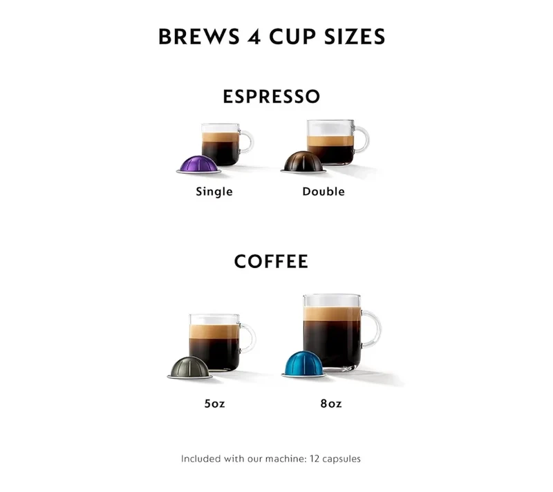 Nespresso Breville Vertuo Plus Deluxe Coffee and Espresso Maker by Breville, Black
