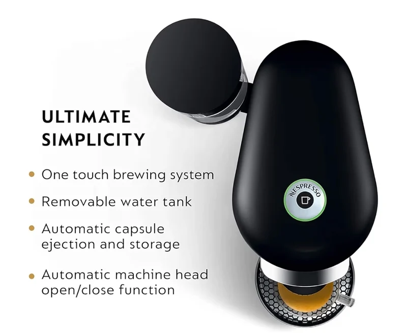 Nespresso Breville Vertuo Plus Deluxe Coffee and Espresso Maker by Breville, Black