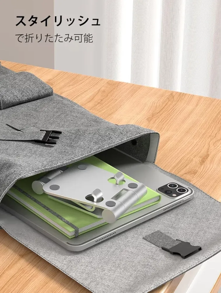 Dual Folding Fully Adjustable Foldable Phone Cradle Dock Compatible w/ iPhone 11-17 Pro Max Xs Xr X 8, Nintendo Switch, All Phones - (Silver)