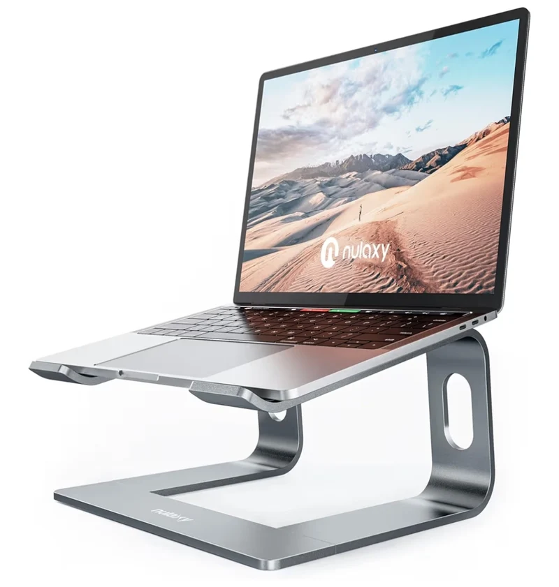Aluminum Detachable Laptop Stand, Ergonomic Ventilated Cooling Holder Riser , Anti-Slip Design Compatible with All 10-16"