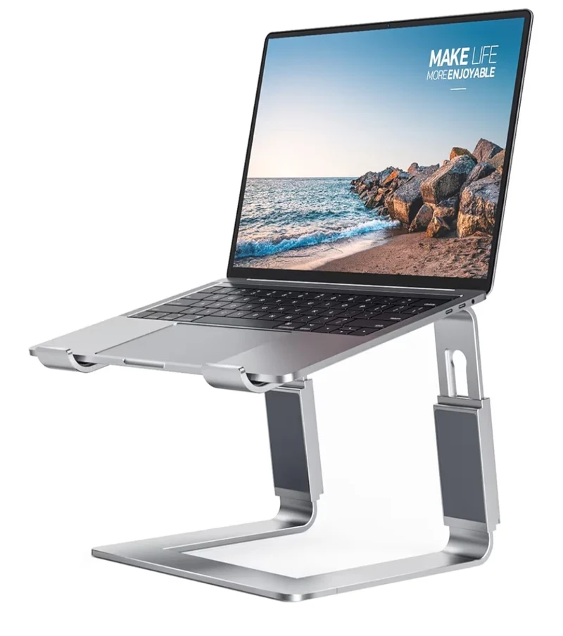 Laptop Stand Adjustable Height, Detachable Riser for Desk, Ergonomic Aluminum Computer Stand Holder