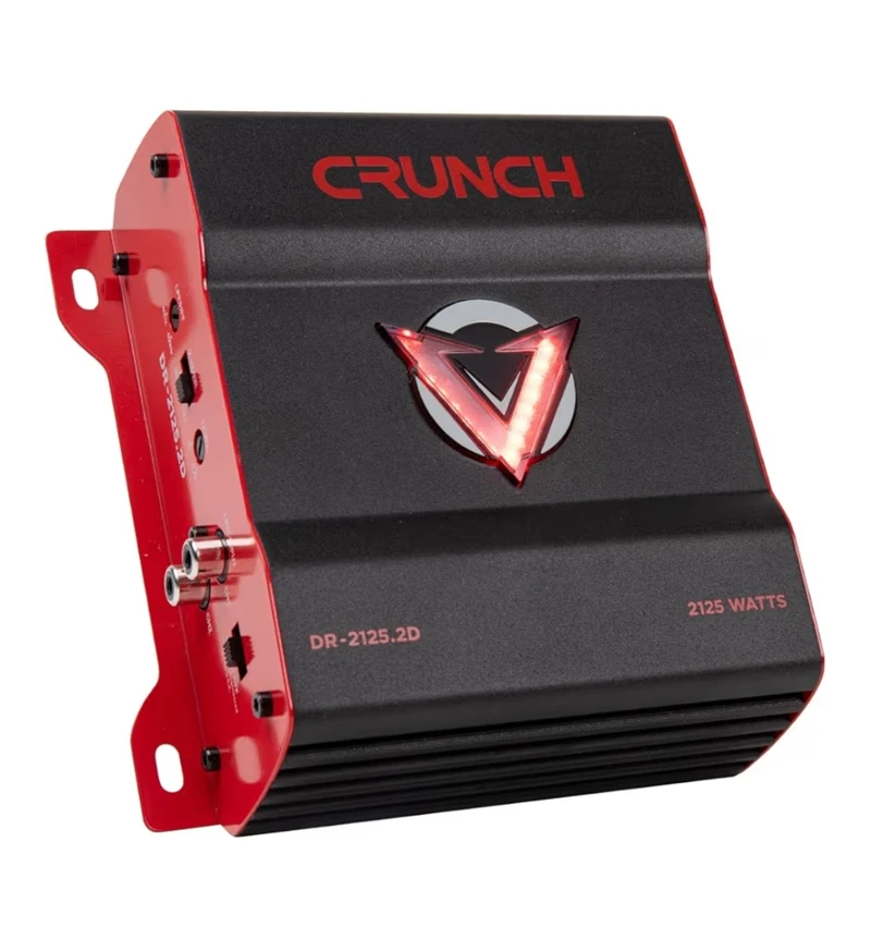 Crunch 2 Channel Subwoofer Car Audio Amplifier w/ Adjustable Crossovers, Bass Knob & Remote - NEW
