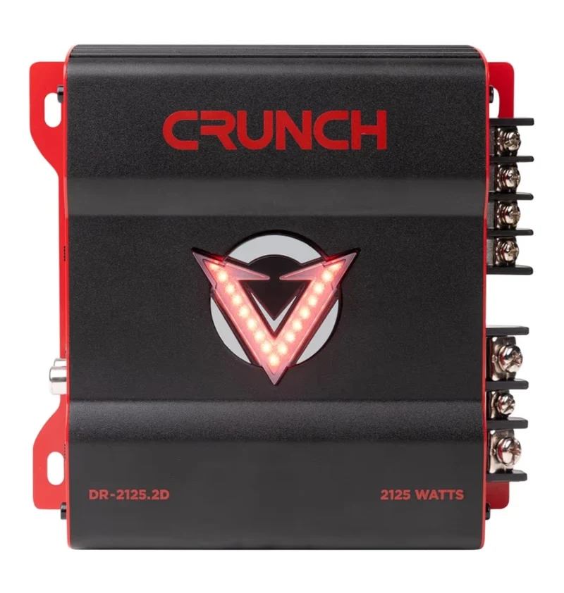 Crunch 2 Channel Subwoofer Car Audio Amplifier w/ Adjustable Crossovers, Bass Knob & Remote - NEW
