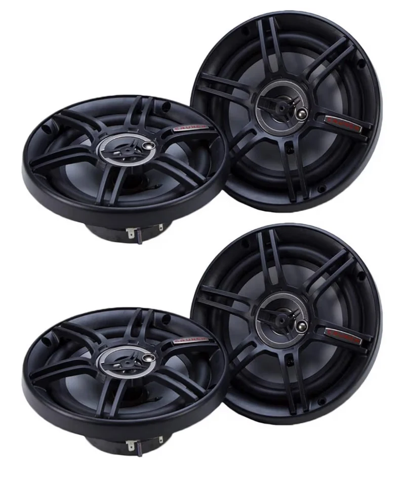Crunch 6.5" 300 Watt MAX 3 Way Full Range Speaker - 2 PACK