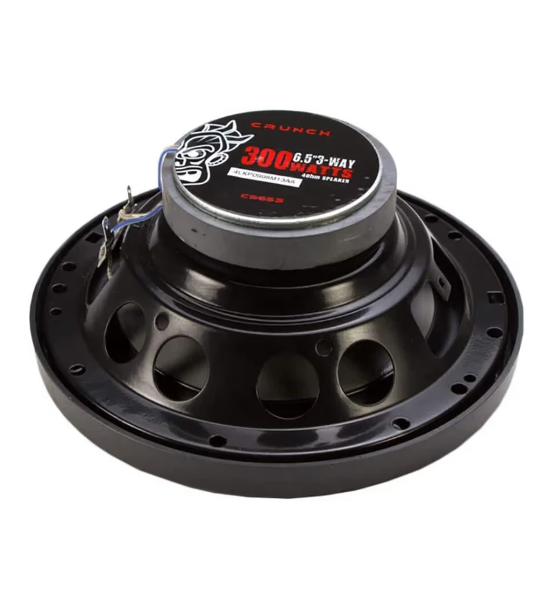 Crunch 6.5" 300 Watt MAX 3 Way Full Range Speaker - 2 PACK
