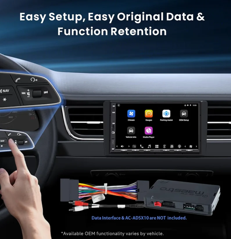 7" Double Din Android Car Stereo in-Dash Navigation, 4G LTE, Wireless Carplay & Android Auto, 7.1.2 Ch Audio, Dual Bluetooth, HDMI Input