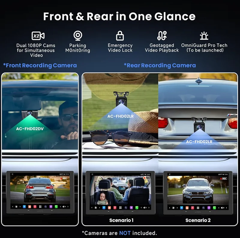 10" QLED Car Stereo Double Din, Wireless Carplay & Android Auto, 4G LTE, Dual WiFi, 7.1.2 Channel Audio,FLAC, 36B-EQ, Hi-Volt RCA, HDMI Input