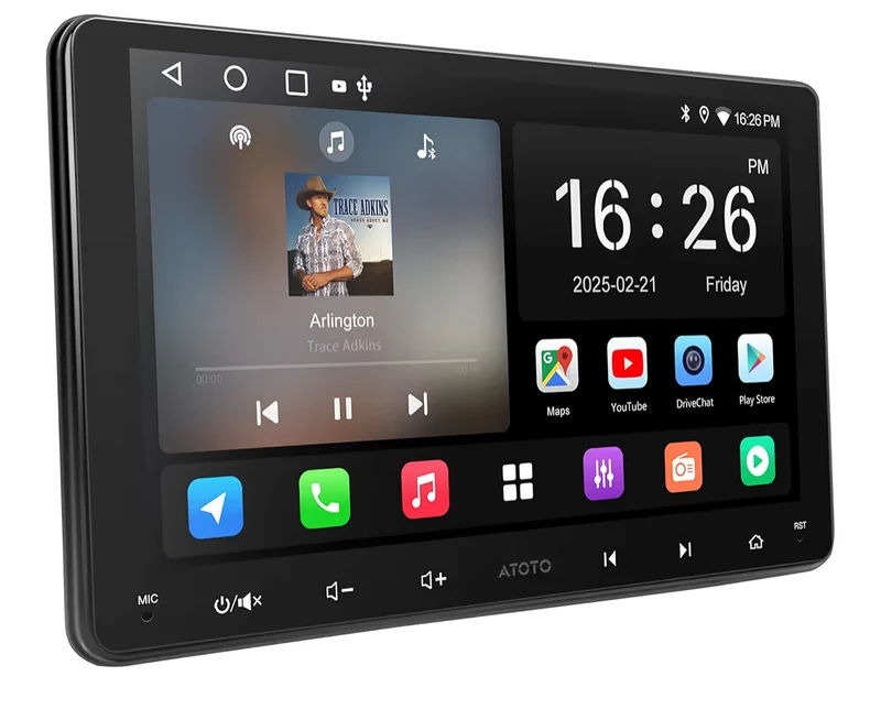 9" AI-Powered Car Stereo Double Din Wireless CarPlay & Android Auto, Wi-Fi/Bluetooth/USB, GPS Tracking, 24 EQ&DSP, Mirror Link