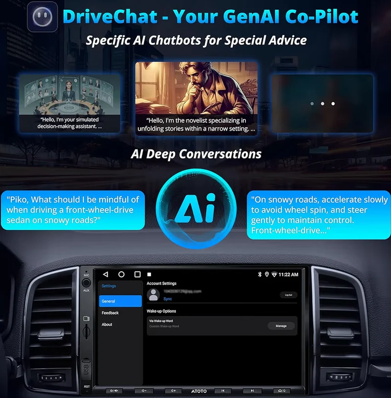 7" Double Din Car Stereo w/ Backup Camera & DVR Dash Cam, Wireless CarPlay and Android Auto, WiFi/Bluetooth/USB Tethering, DSP/FM/AM/SWC Touchscreen