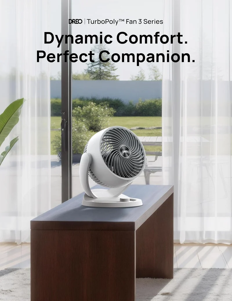 12" Desk Fan 70ft Powerful Airflow, 28db Quiet Table Air Circulator for Whole Room, 120° Adjustable Tilt, 3 Speeds - White