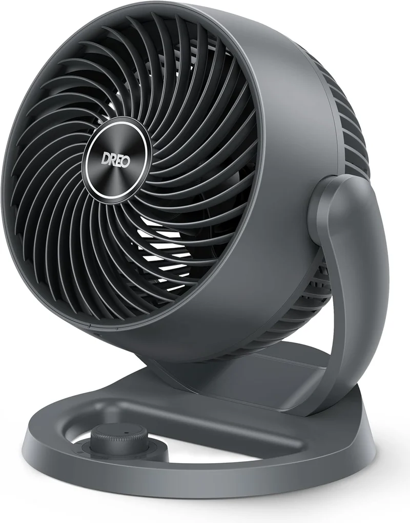 12" Desk Fan 70ft Powerful Airflow, 28db Quiet Table Air Circulator for Whole Room, 120° Adjustable Tilt, 3 Speeds - Grey