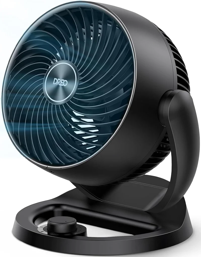12" Desk Fan 70ft Powerful Airflow, 28db Quiet Table Air Circulator for Whole Room, 120° Adjustable Tilt, 3 Speeds - Black