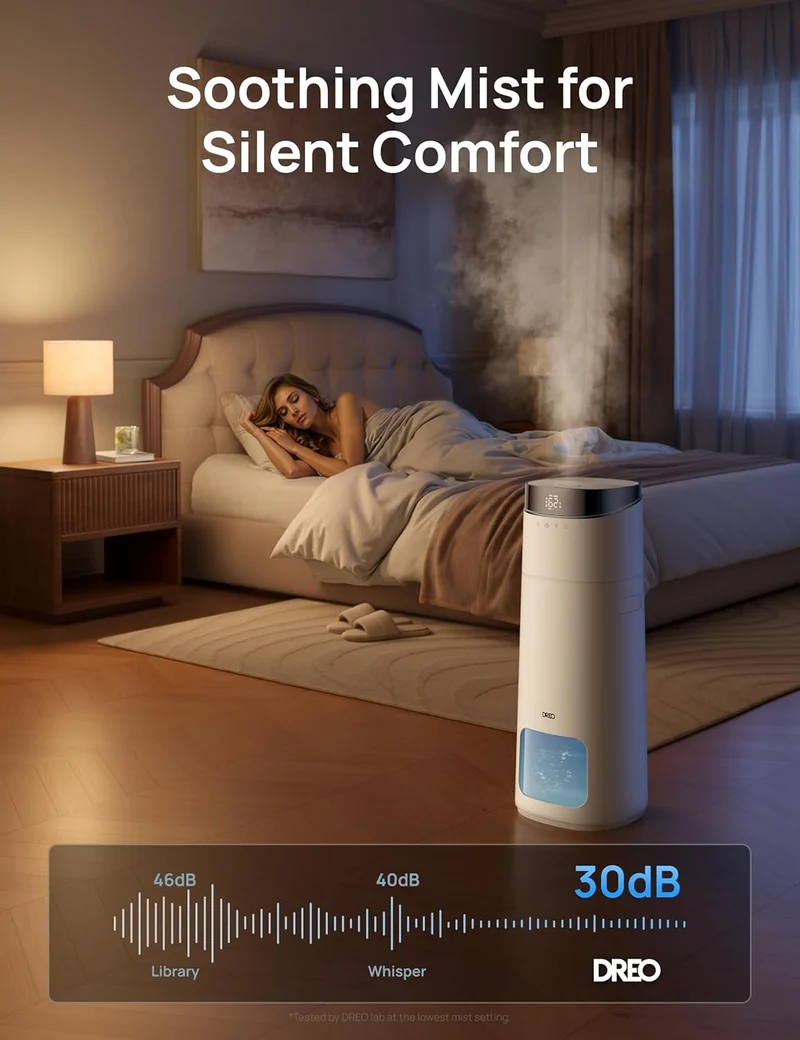 16L Smart Humidifier Large Room 1000 ft², 130H Cool Mist Air Humidifiers Top Fill, Remote/Touch/Voice & APP Control, Self-Cleaning Tank, 30dB, RGB Light - White