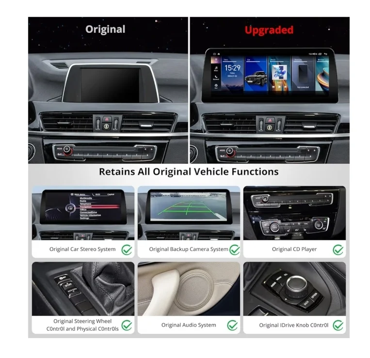 12.3" Android Car Stereo Compatible with BMW X1 Series F48 2016-2017 NBT System, Wireless CarPlay & Android Auto, 4 * 49W Amp,DSP・32B EQ