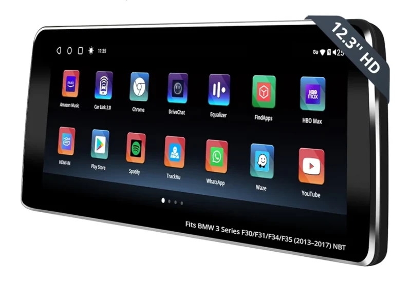 12.3" Android Car Stereo Compatible w/ BMW 3 Series F30 F31 F34 F35 2013-2017 NBT System, 4G LTE, Wireless CarPlay&Android Auto, SCVC, Dual Bluetooth