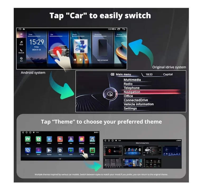 12.3" Android Car Stereo Compatible w/ BMW 3 Series F30 F31 F34 F35 2013-2017 NBT System, 4G LTE, Wireless CarPlay&Android Auto, SCVC, Dual Bluetooth