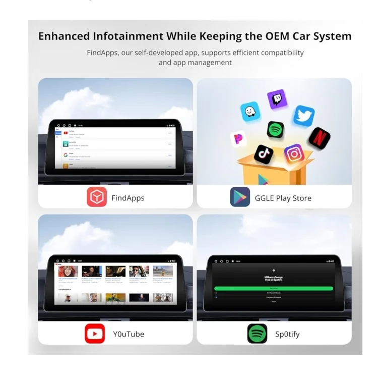12.3" Android Car Stereo Compatible w/ BMW 3 Series F30 F31 F34 F35 2013-2017 NBT System, 4G LTE, Wireless CarPlay&Android Auto, SCVC, Dual Bluetooth