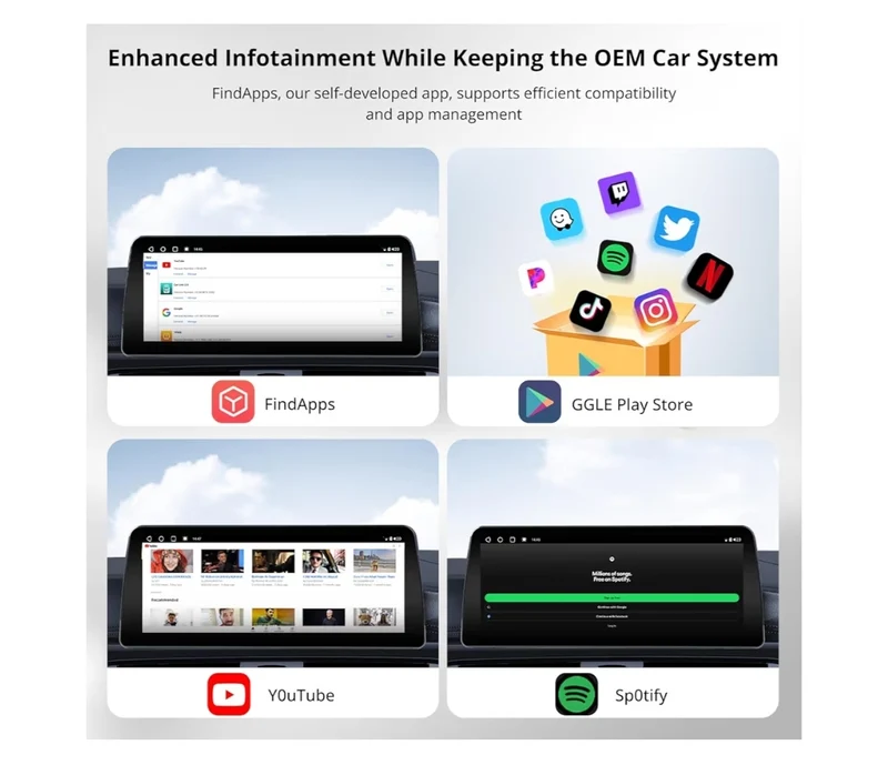 12.3" Androrid Head Unit Compatible w/ BMW 5 Series F10 F11 2011-2012 CIC System, 6G+128G, GPS Tracking, Wireless CarPlay & Android Auto, Dual Bluetooth, 4G LTE