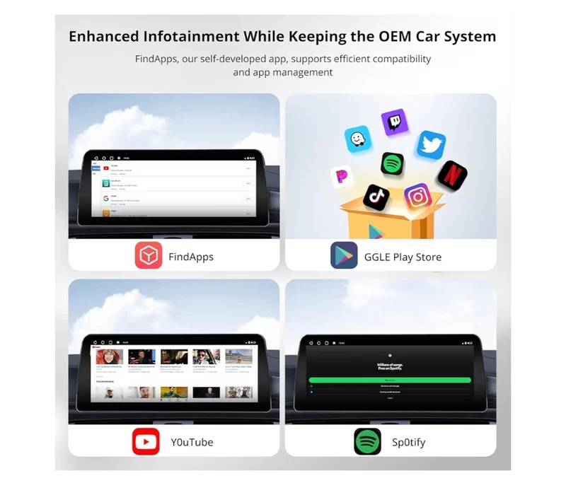 12.3" 6G+128G Android Head Unit Compatible wi/ BMW X5 Series E70 2010-2013 CIC System, 4G LTE, Wireless CarPlay & Android Auto, DSP・32Band EQ,SCVC, GPS Tracking