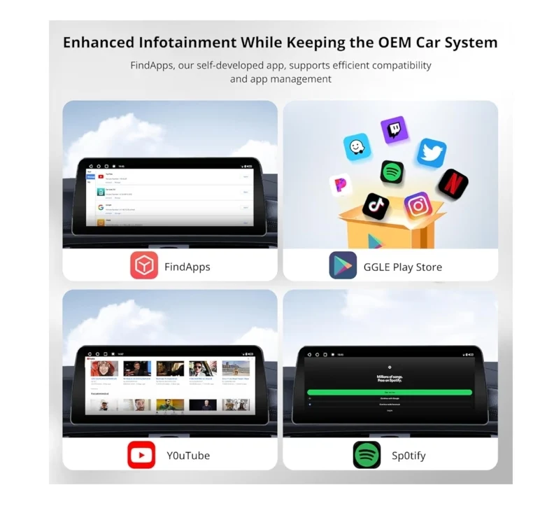 12.3" Android Car Stereo Compatible w/ BMW X5 Series F15 2014-2017 NBT System, 6G+128G, AI DriveChat, Dual Bluetooth, 4G LTE, Wireless CarPlay & Android Auto
