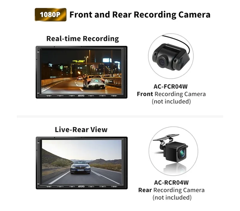 Ultra New 7" QLED Double Din Car Stereo, 8-Core 6G+128G, Wireless CarPlay & Android Auto, 4G LTE/WiFi, 4 * 49W Amp, 2 Bluetooth