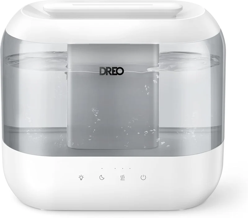 4L Humidifiers 36H Runtime, 28 dB Quiet Cool Mist Supersized Large Room, Indoor, Night Light, Easy to Clean & Fill - Gray