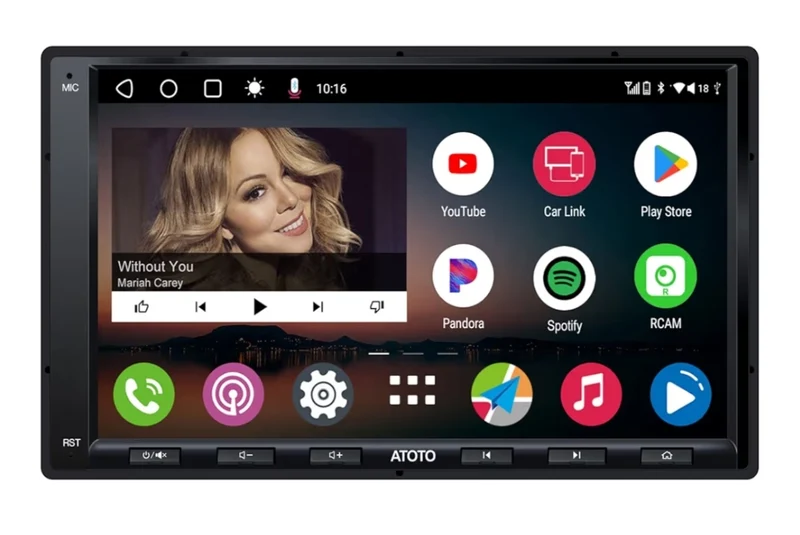 Double-DIN 7" Touchscreen in-Dash NavigationCar Stereo,CarPlay, Android Auto, Mirrorlink, GPS Tracker, WiFi/BT/USB Tethering, HD LRV