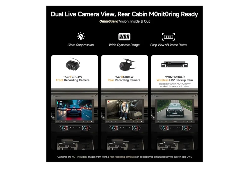 QLED 10'' Double-DIN & Single-DIN Adaptive Car Stereo Floating Display Android 8 Core 4GB+32GB, 4G LTE/Wi-Fi CarPlay & Android Auto, Dual Bluetooth, AI Chat, LD LRV