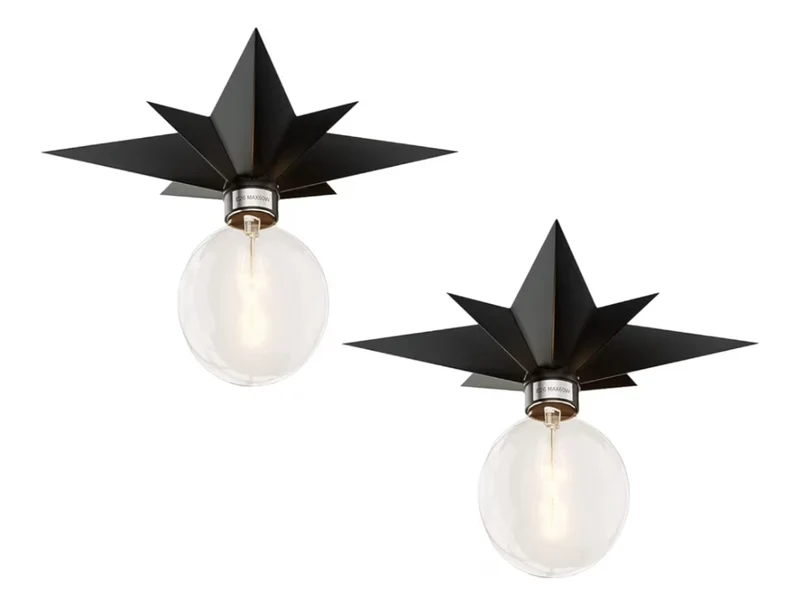 STAR LIGHT Combining attractive vintage w/ modern industrial charm, flush mount ceiling light - UNIQUE STAR (2PK)