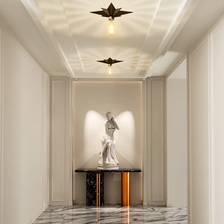 STAR LIGHT Combining attractive vintage w/ modern industrial charm, flush mount ceiling light - UNIQUE STAR (2PK)