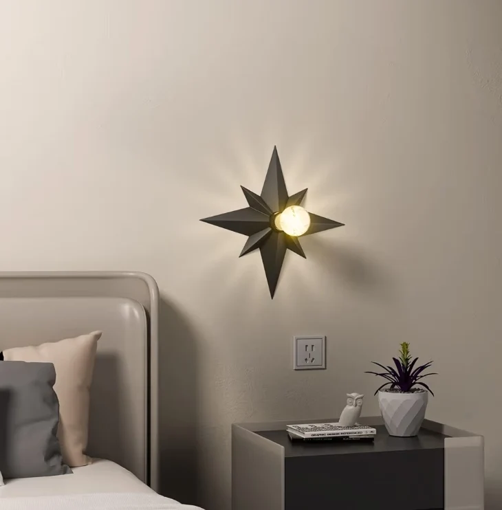 STAR LIGHT Combining attractive vintage w/ modern industrial charm, flush mount ceiling light - UNIQUE STAR (2PK)
