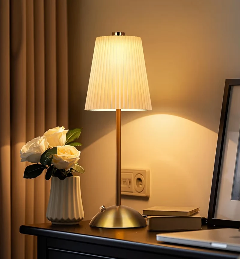Table Lamps Cordless, Rechargeable Battery Operated Lamp Touch Control 3 Colors Temperature Stepless Dimming LED