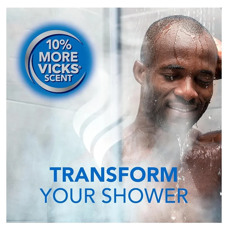 Vicks, VapoShower Plus, Shower Steamers, Eucalyptus Shower Steamer & Menthol Scent, Aromatherapy Shower Steamer & Shower Bombs (12CT)