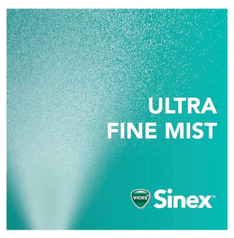 Vicks Sinex Severe Nasal Spray w/ Moisturizing Ultra Fine Mist, Decongestant for Stuffy Nose Relief from Cold (2)