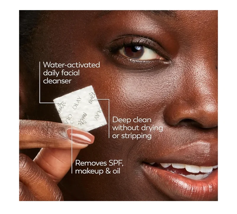 Olay Face Wash, Retinol Cleansing Melts, Fragrance-Free, Daily Use Gentle Cleanser, For All Skin Types 64ct (2 Pack)