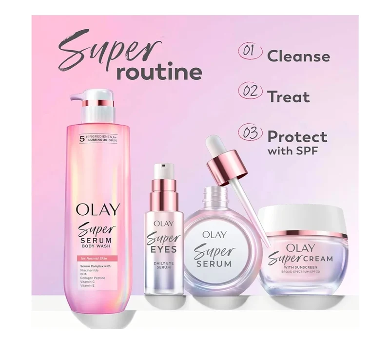 Olay Super Eye Serum - Vitamin C Brightens Dark Circles, Anti-Wrinkle, Anti-Aging, Brightening, Smooths Fine Lines (0.45 Oz)