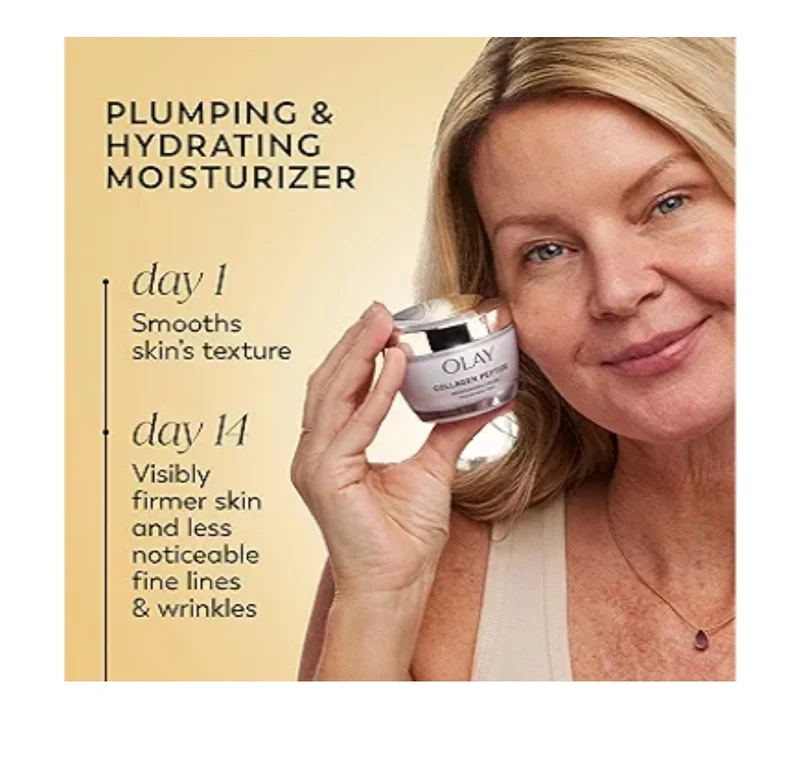 Olay Collagen Peptide Face Moisturizer, Firming Cream Hydrating Plumping Skin Care - Niacinamide (1.7 Oz)