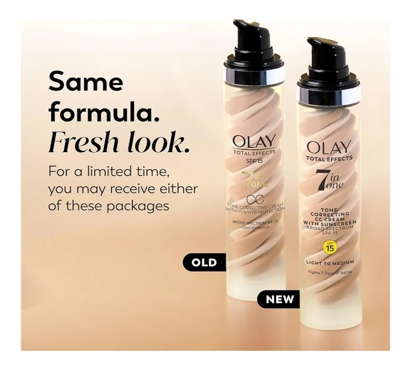 Olay Total Effects Tone Correcting Face Moisturizer with Sunscreen SPF 15, Light to Medium (1.7 Oz)