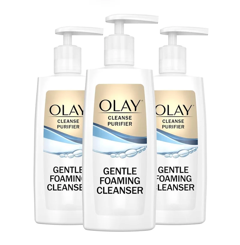 Olay Face Cleanser, Gentle Foaming Face Wash for Sensitive Skin - Fragrance-Free Glycerin-Based Formula (6.7 Oz-3 Pack)