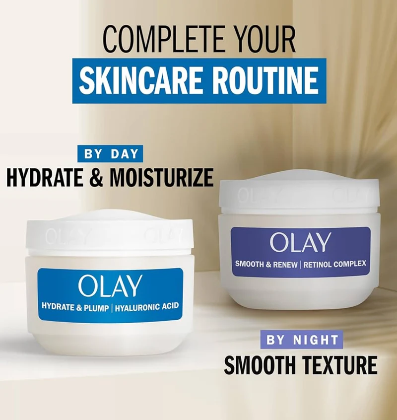 Olay Hylauronic Acid Face Mousturizer, Plump & Hydrating Gel for Dry Skin Retain & Replenish Moisture, with Niacinamide (2 Oz)