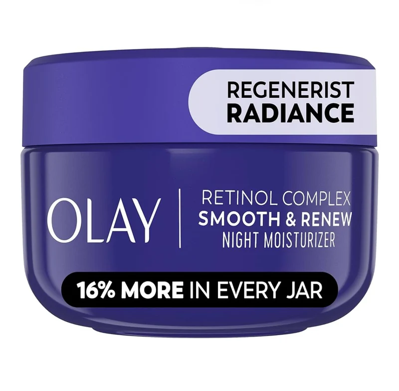 Olay Retinol Face Moisturizer, Smooth & Renew Cream for Women, Fragrance-Free - Anti-Aging, Anti-Wrinkle, Smooth Fine Lines, Tightening, Brightening - Recyclable Sustainable Eco Jar, Non-Greasy, 2 Oz