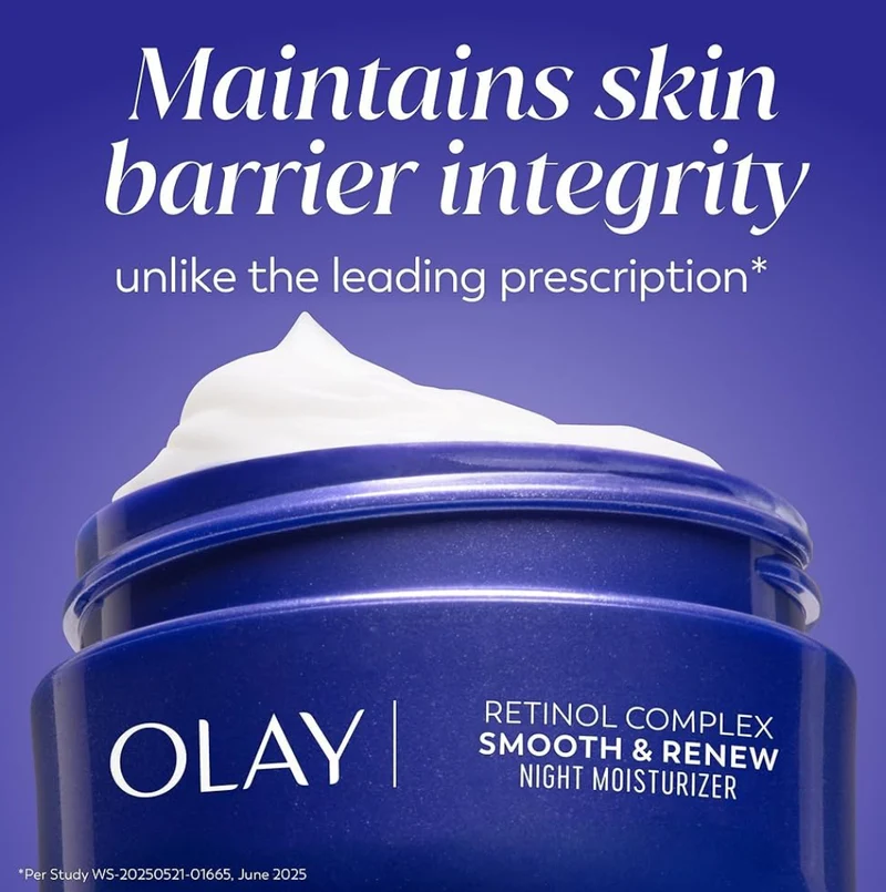 Olay Retinol Face Moisturizer, Smooth & Renew Cream for Women, Fragrance-Free - Anti-Aging, Anti-Wrinkle, Smooth Fine Lines, Tightening, Brightening - Recyclable Sustainable Eco Jar, Non-Greasy, 2 Oz
